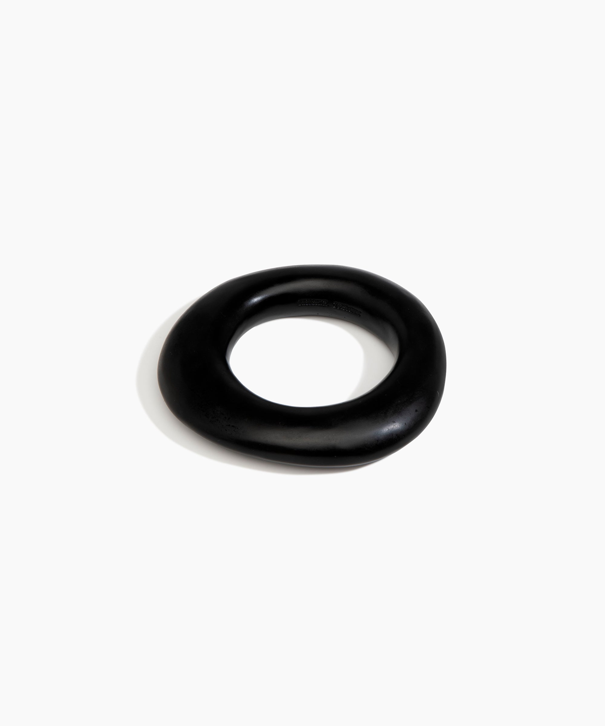 Dinosaur Designs Medium Drift Bangle in Black Colour resin with Wide Fit.