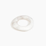 Dinosaur Designs Medium Drift Bangle in Snow Swirl Colour resin with Wide Fit