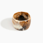 Dinosaur Designs Small Bones Bowl in Cream — small handmade cream resin shallow serving bowl with a rounded organic form.