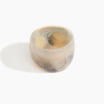 Dinosaur Designs Extra Large Organic Oval Bangle in Sandy Pearl color resin with Wide Fit