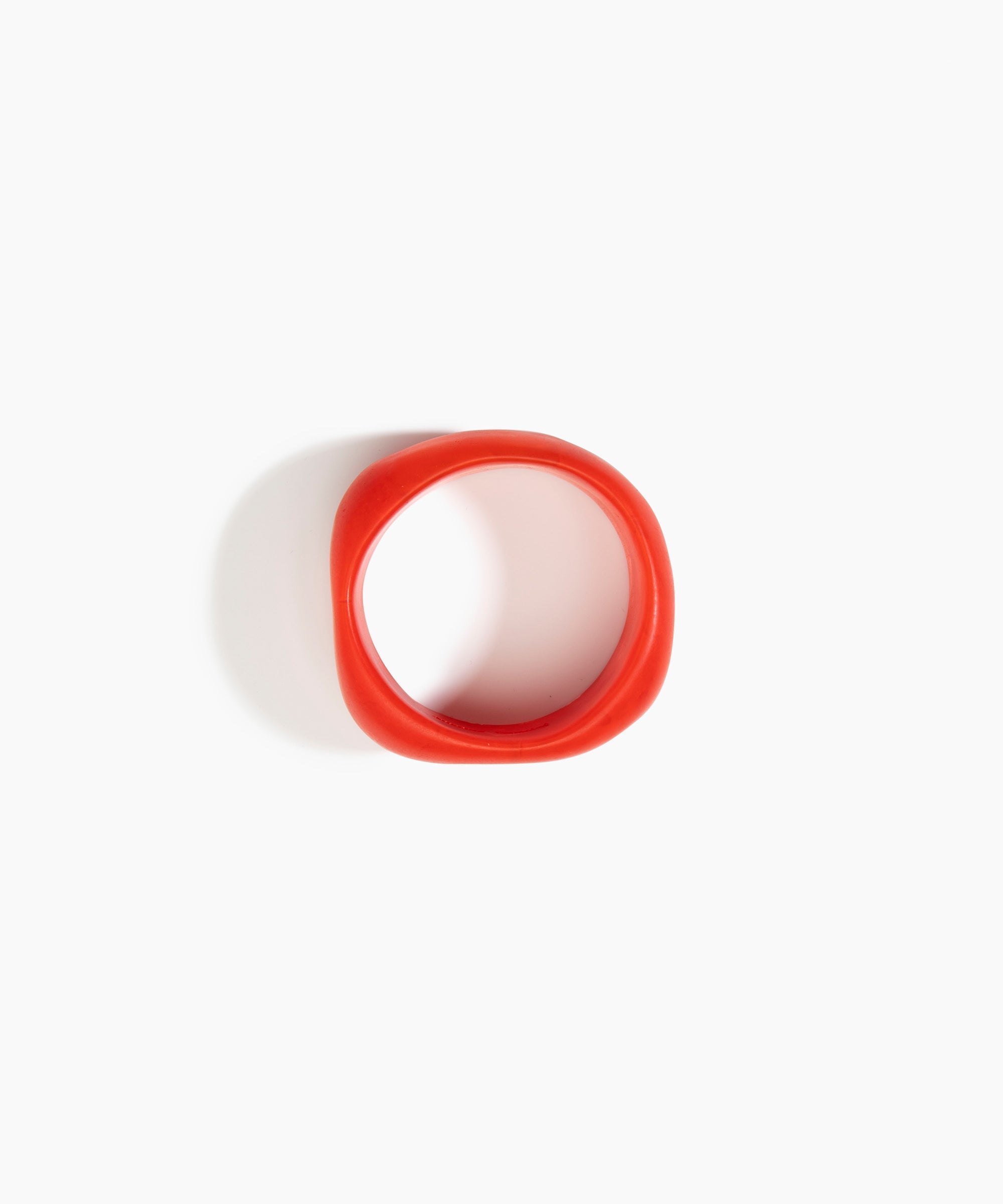 Dinosaur Designs Large Organic Bangle Bracelets in Poppy color resin with Narrow Fit