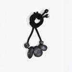 Dinosaur Designs Boulder Rock Necklace in Black Marble color resin