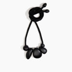Dinosaur Designs Boulder Rock Necklace in Black color resin