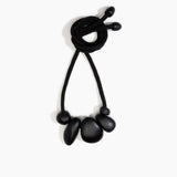 Dinosaur Designs Boulder Rock Necklace in Black color resin