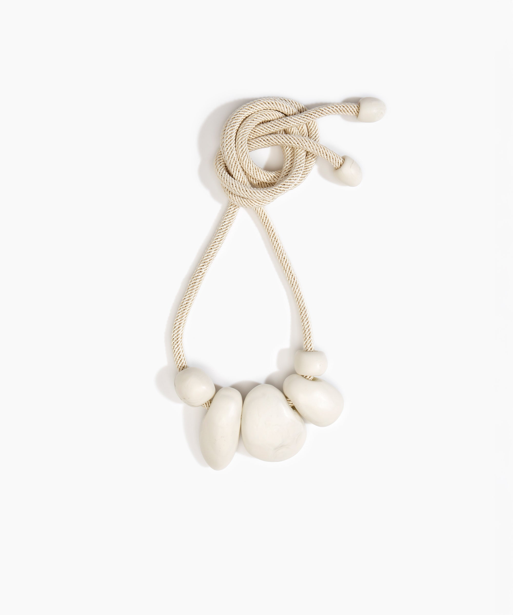 Dinosaur Designs Boulder Rock Necklace in Chalk Swirl Colour resin.