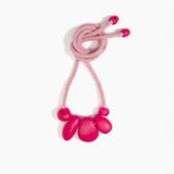 Dinosaur Designs Boulder Rock Necklace in Flamingo color resin