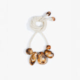 Dinosaur Designs Boulder Rock Necklace in Light Horn color resin