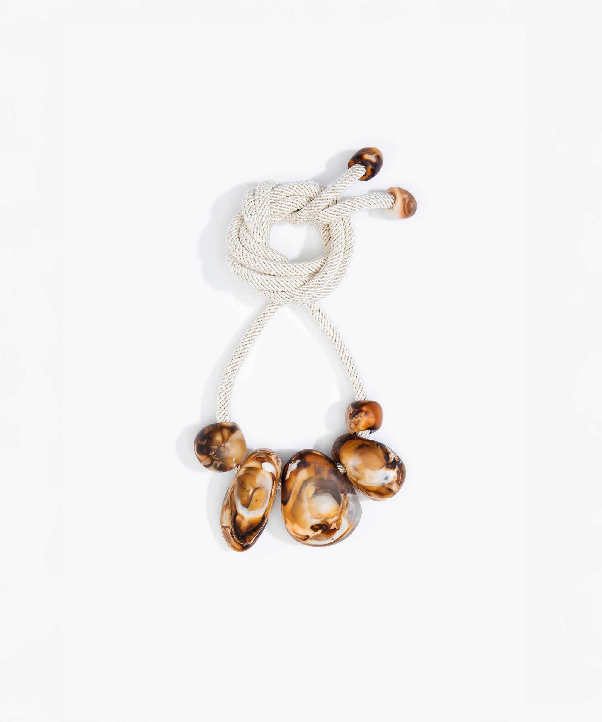 Dinosaur Designs Boulder Rock Necklace in Light Horn Colour resin.