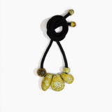 Dinosaur Designs Boulder Rock Necklace in Malachite color resin