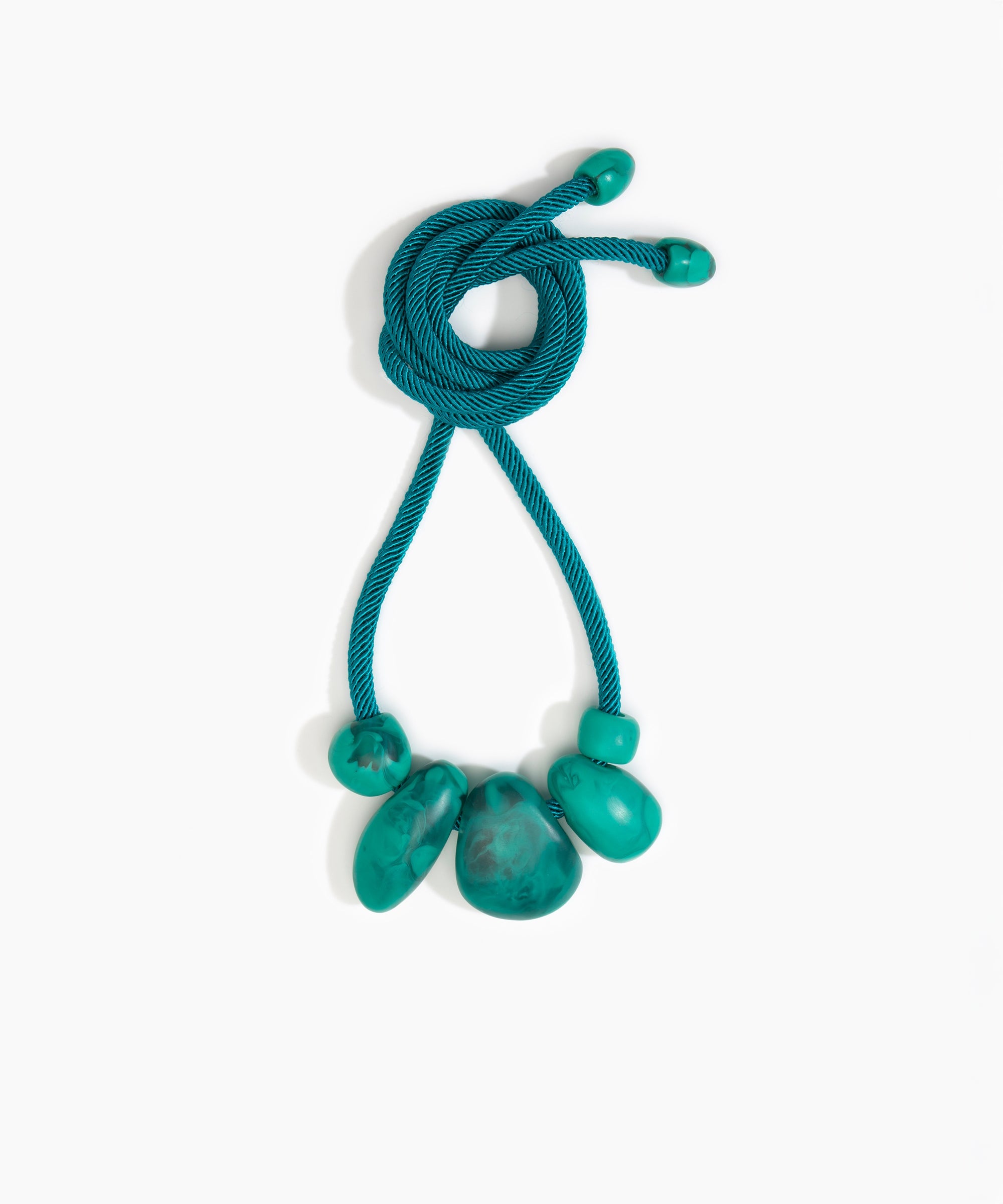 Dinosaur Designs Boulder Rock Necklace in Mineral Swirl Colour resin.