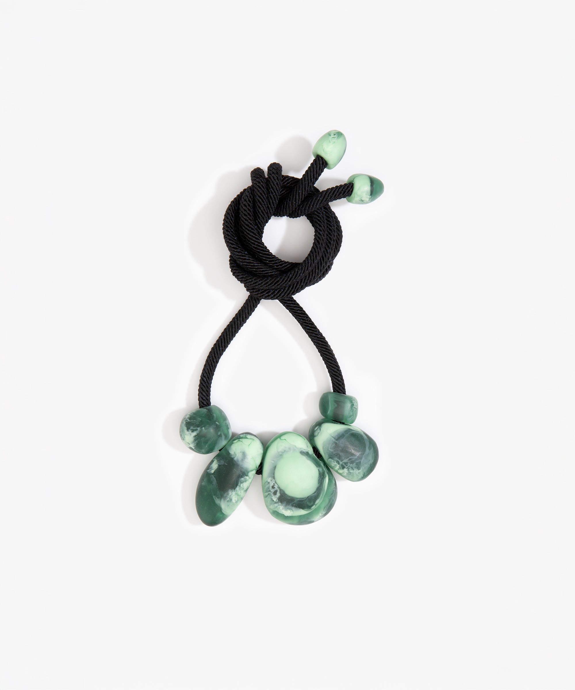 Dinosaur Designs Boulder Rock Necklace in Moss Colour resin.