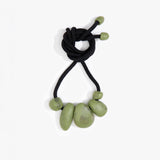 Dinosaur Designs Boulder Rock Necklace in Olive Colour resin.