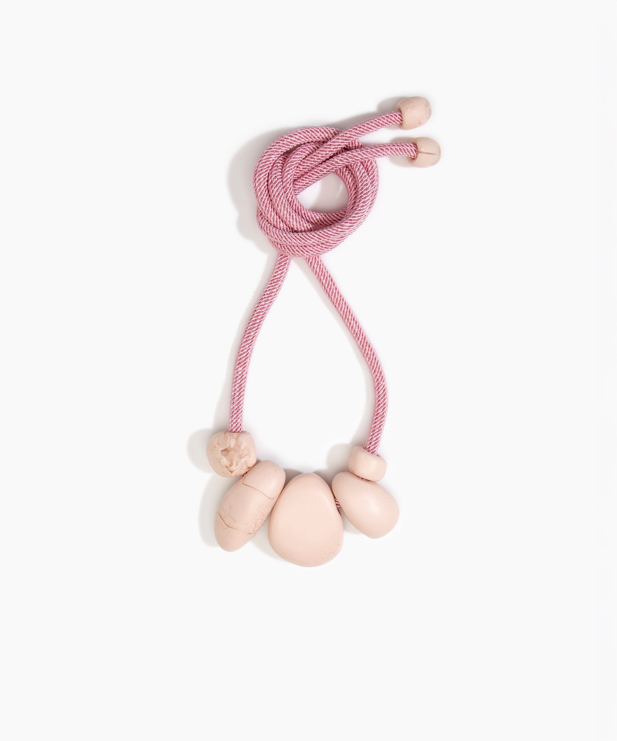 Dinosaur Designs Boulder Rock Necklace in Rose Swirl Colour resin.
