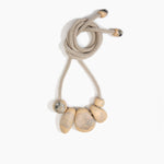 Dinosaur Designs Boulder Rock Necklace in Sandy Pearl color resin