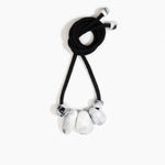 Dinosaur Designs Boulder Rock Necklace in White Marble color resin