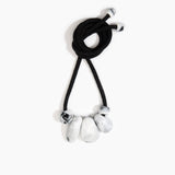 Dinosaur Designs Boulder Rock Necklace in White Marble color resin