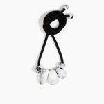 Dinosaur Designs Boulder Rock Necklace in White Marble Colour resin.