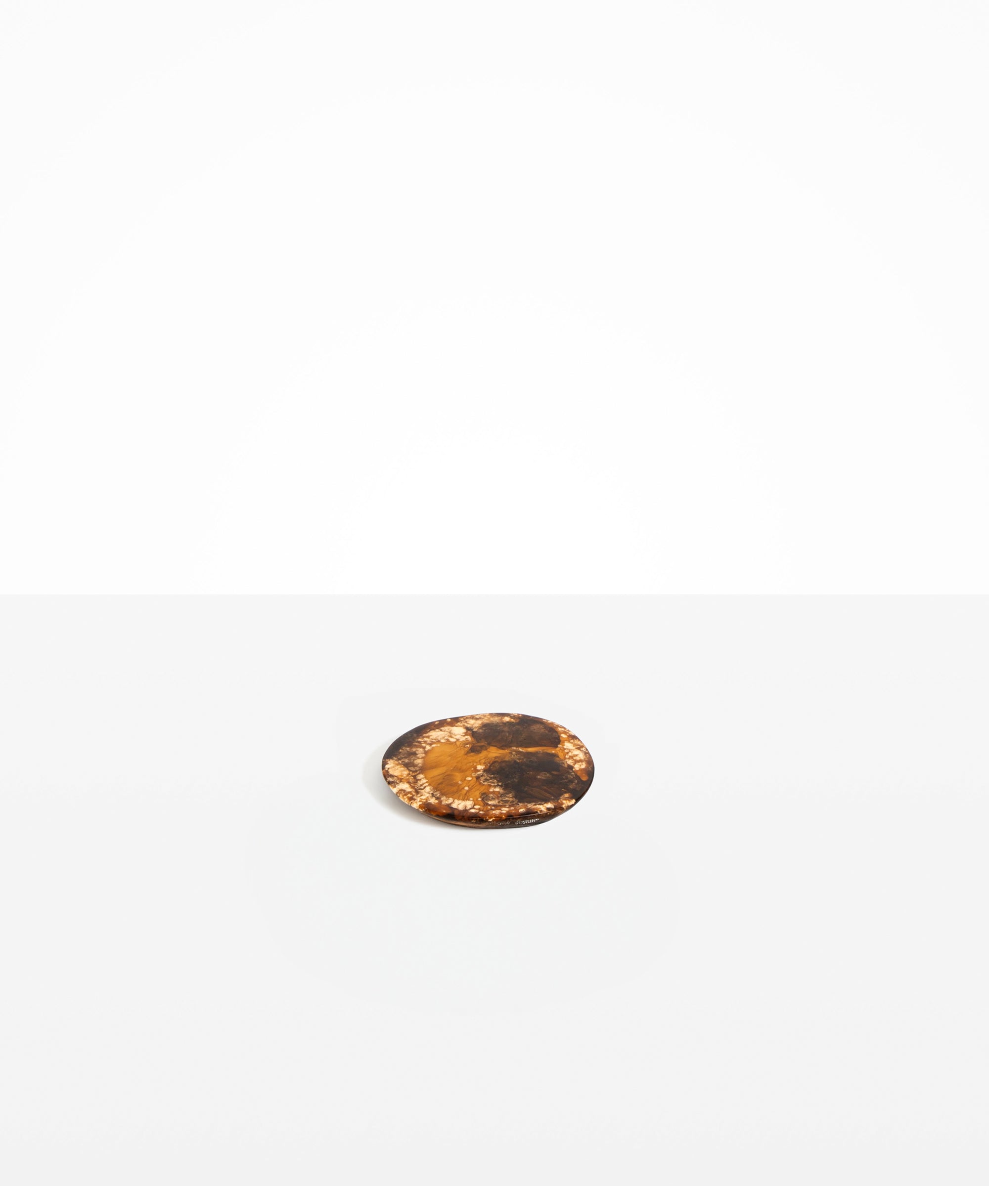 Dinosaur Designs Boulder Coaster in Dark Horn Colour resin.