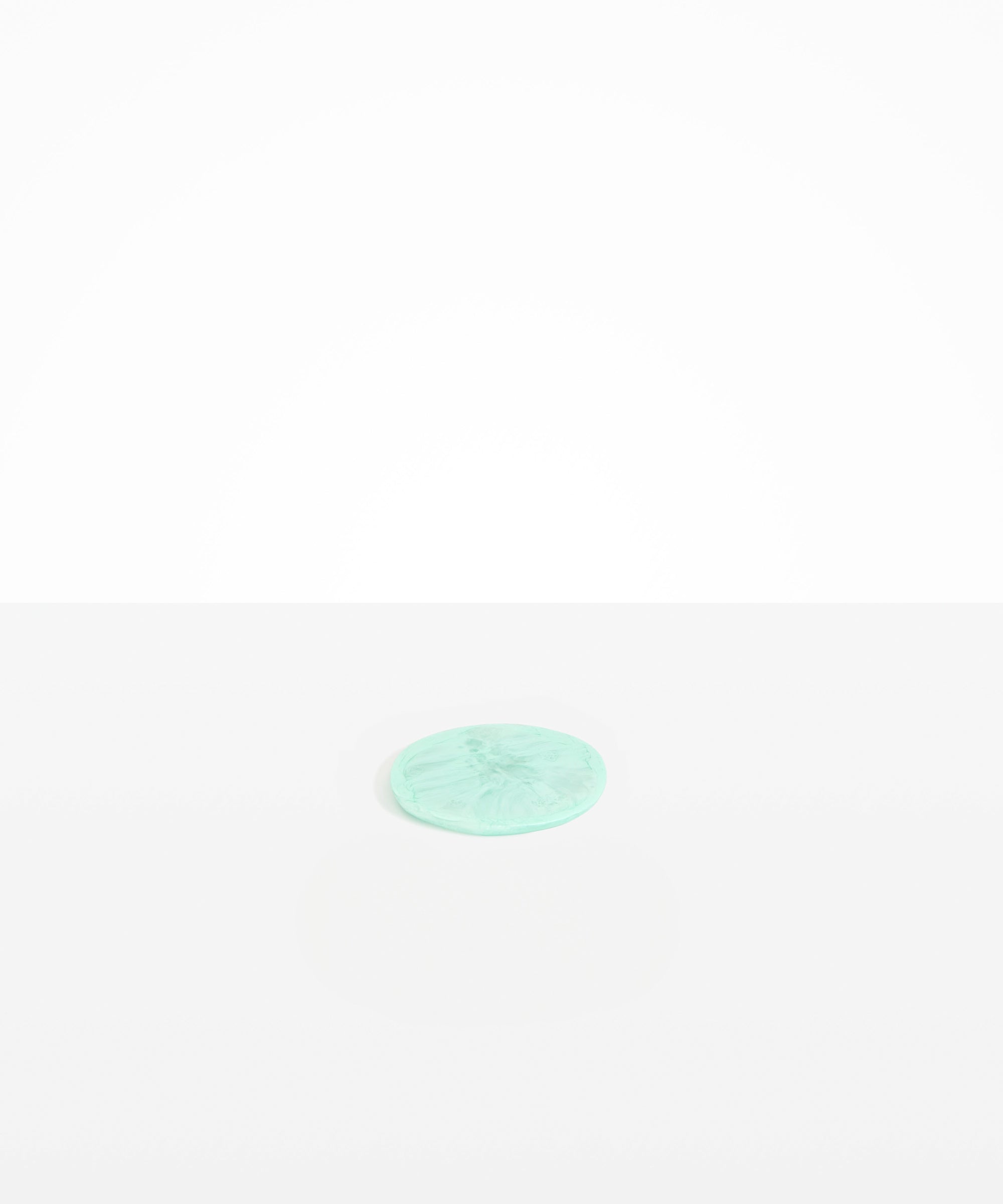 Dinosaur Designs Boulder Coaster in Mint Colour resin.