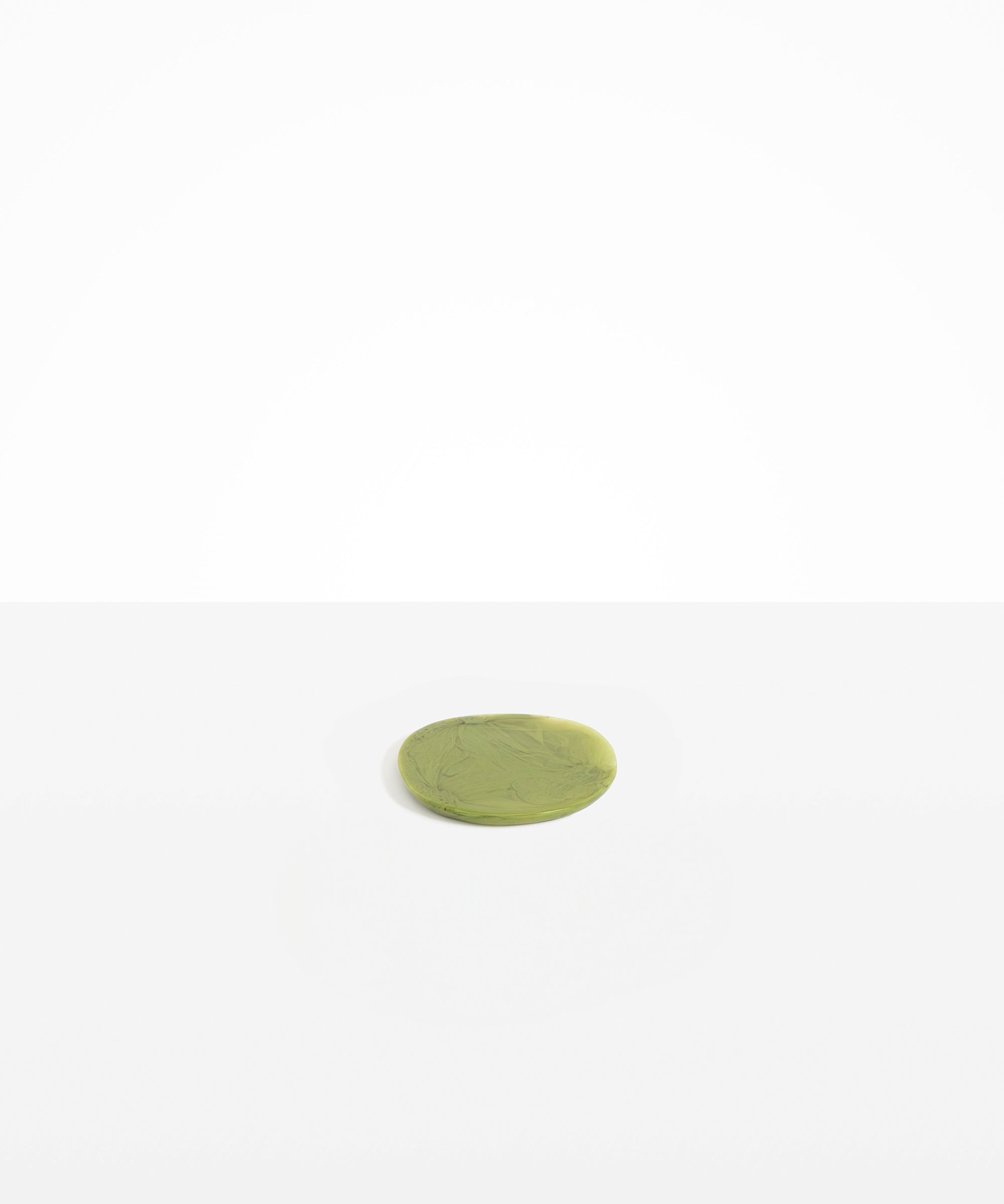 Dinosaur Designs Boulder Coaster in Olive Colour resin.