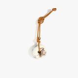 Dinosaur Designs Flat Watercolour Bag Charm in Cappuccino Colour resin with Brass Material..