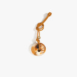 Dinosaur Designs Flat Watercolour Bag Charm in Light Horn Colour resin with Brass Material..