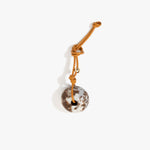 Dinosaur Designs Round Watercolour Bag Charm in Cappuccino Colour resin with Brass Material..