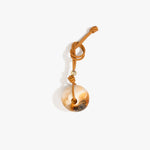 Dinosaur Designs Round Watercolour Bag Charm in Light Horn Colour resin with Brass Material..