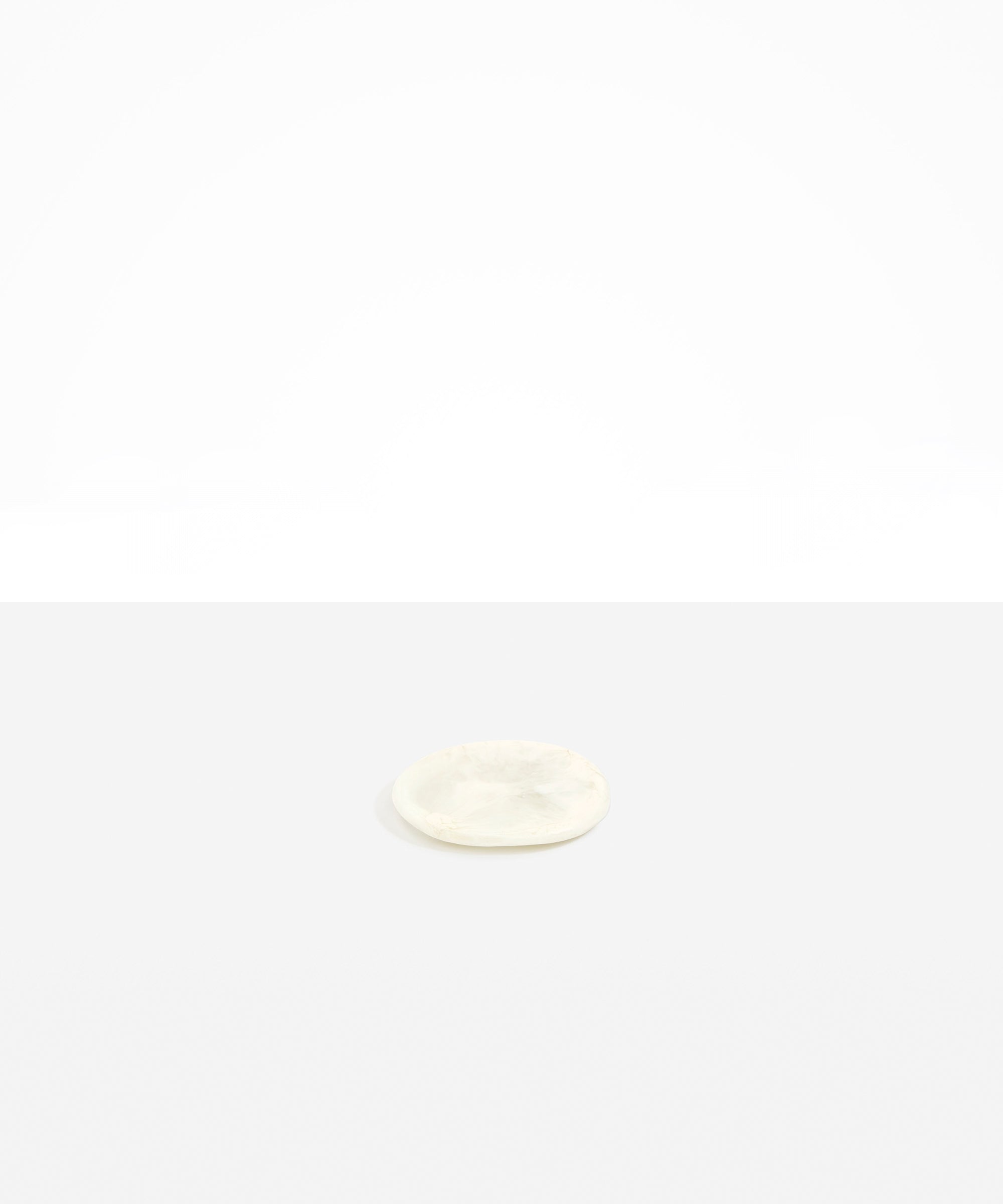 Dinosaur Designs Temple Coaster in Chalk Swirl color resin