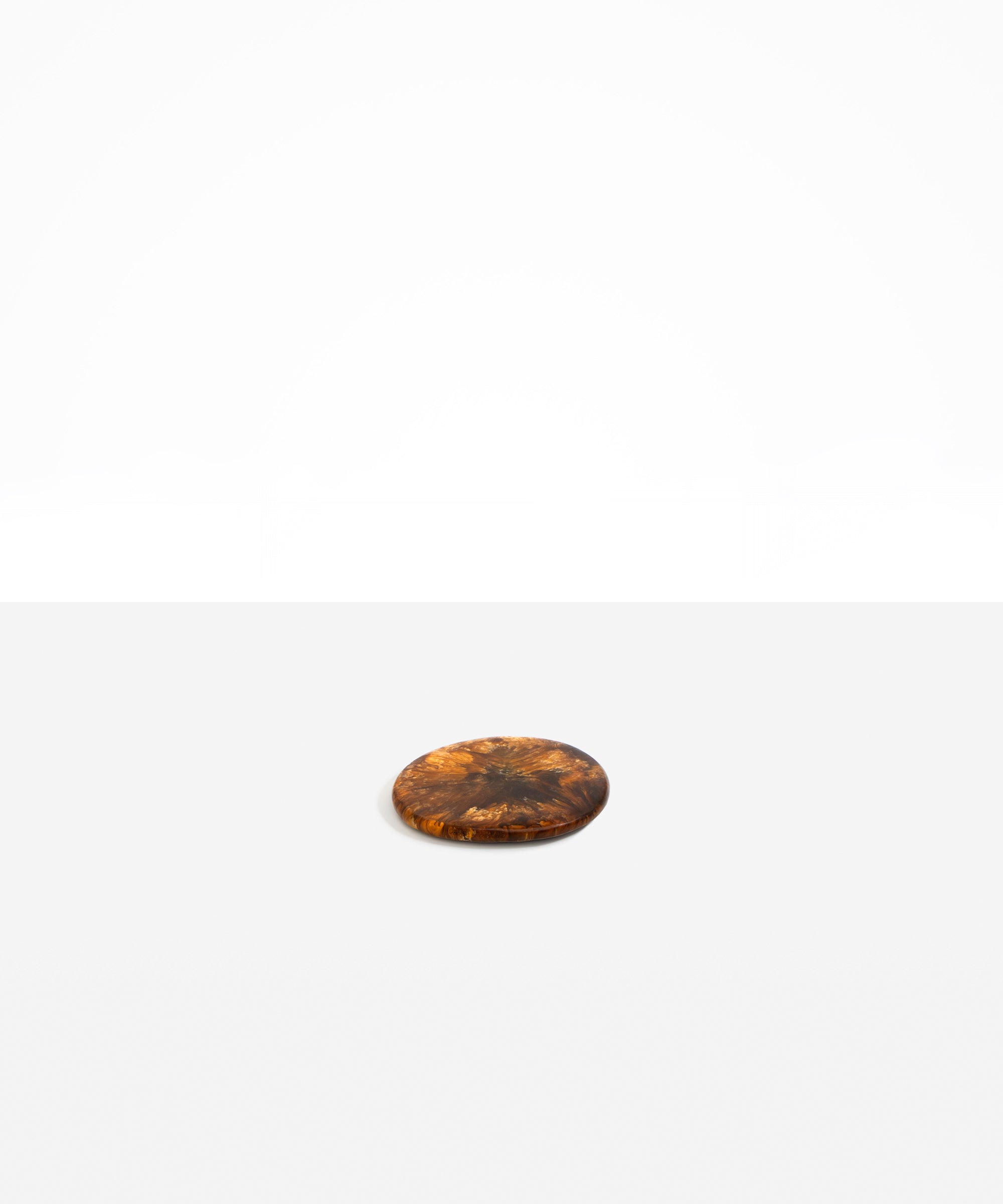Dinosaur Designs Temple Coaster in Dark Horn color resin