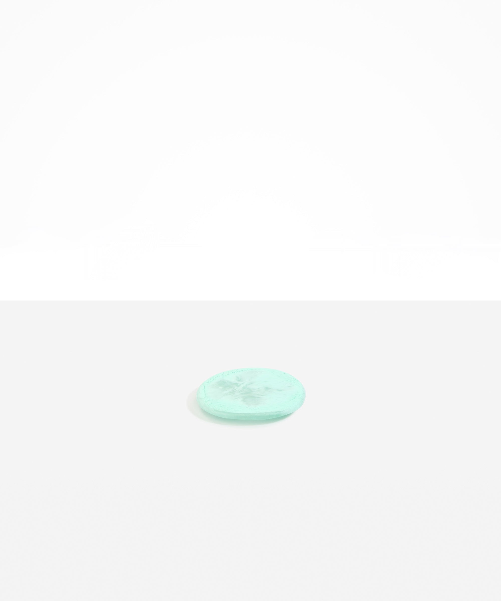 Dinosaur Designs Temple Coaster in Mint color resin