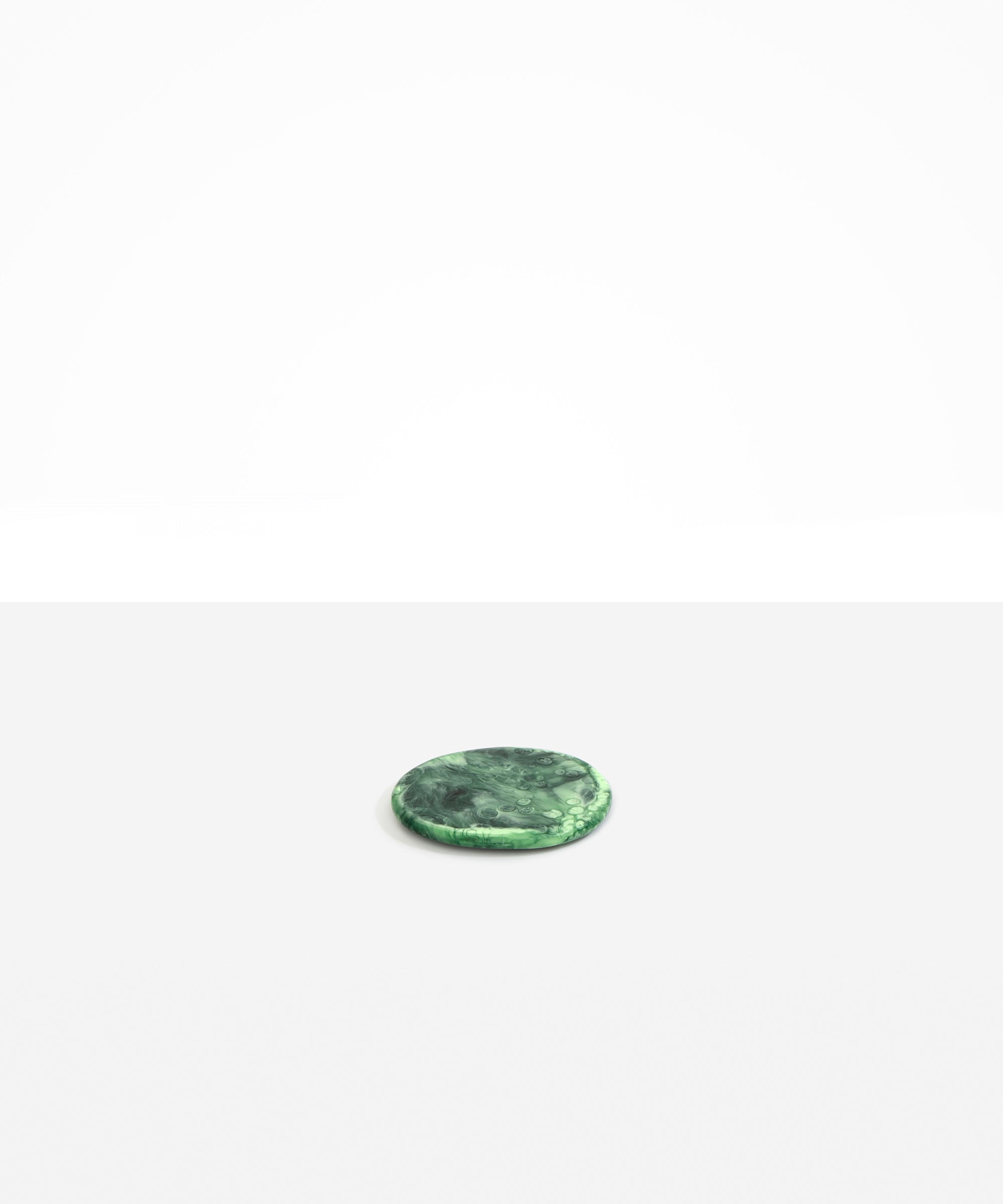Dinosaur Designs Temple Coaster in Moss color resin
