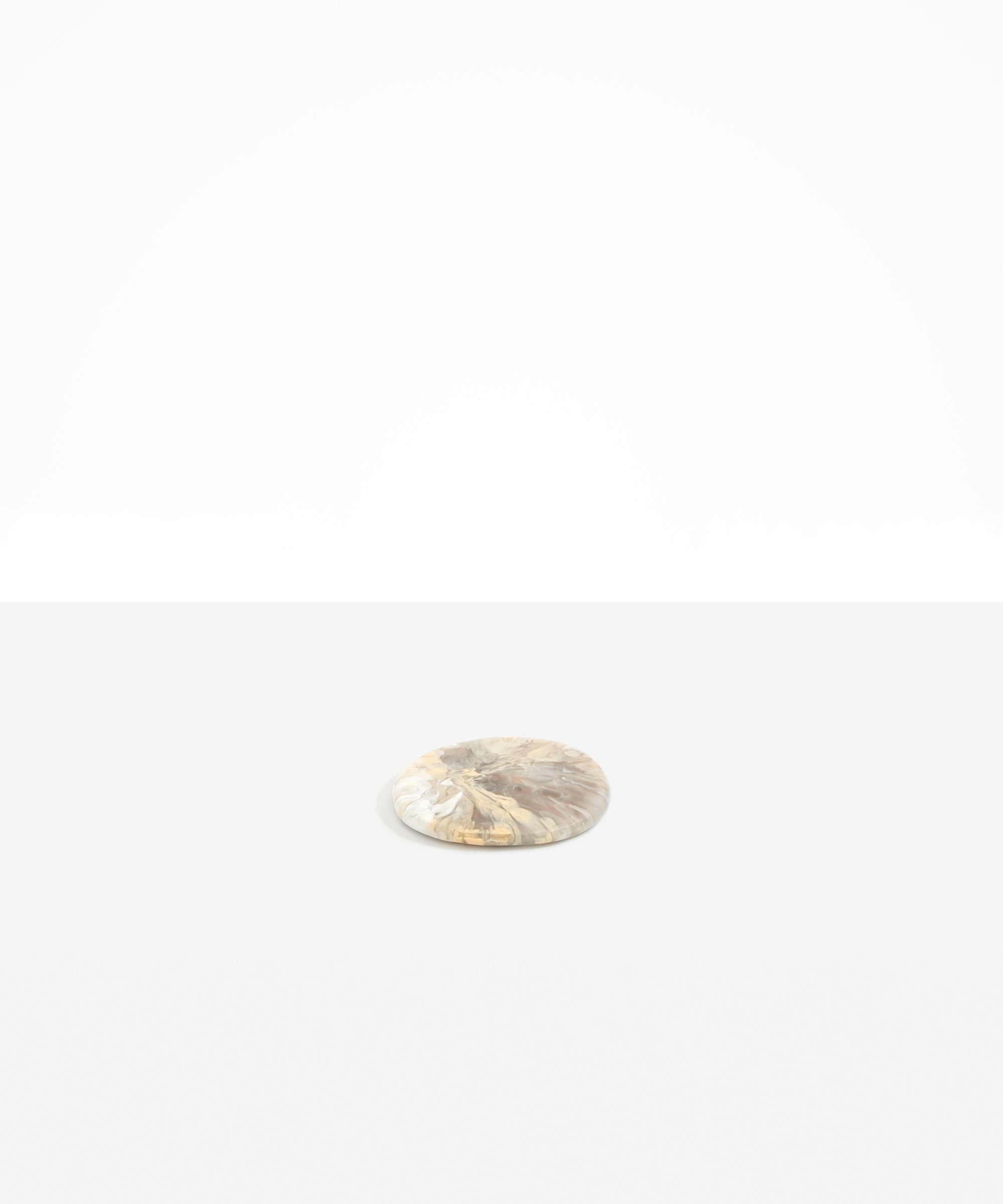Dinosaur Designs Temple Coaster in Sandy Pearl color resin