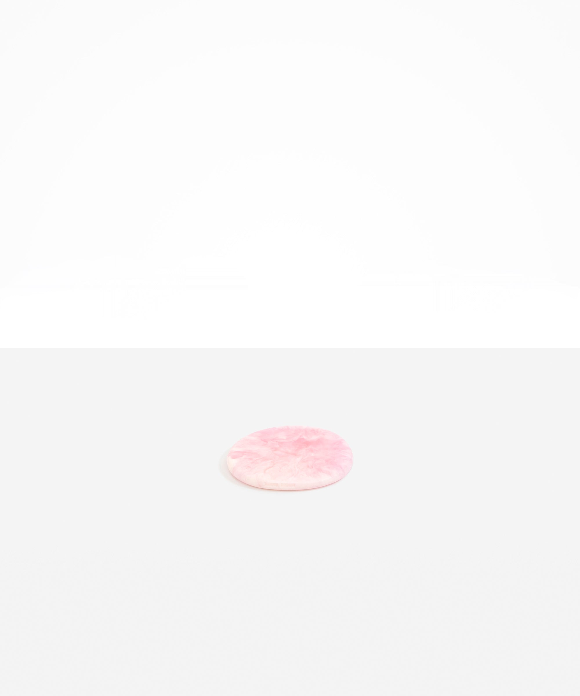 Dinosaur Designs Temple Coaster in Shell Pink color resin