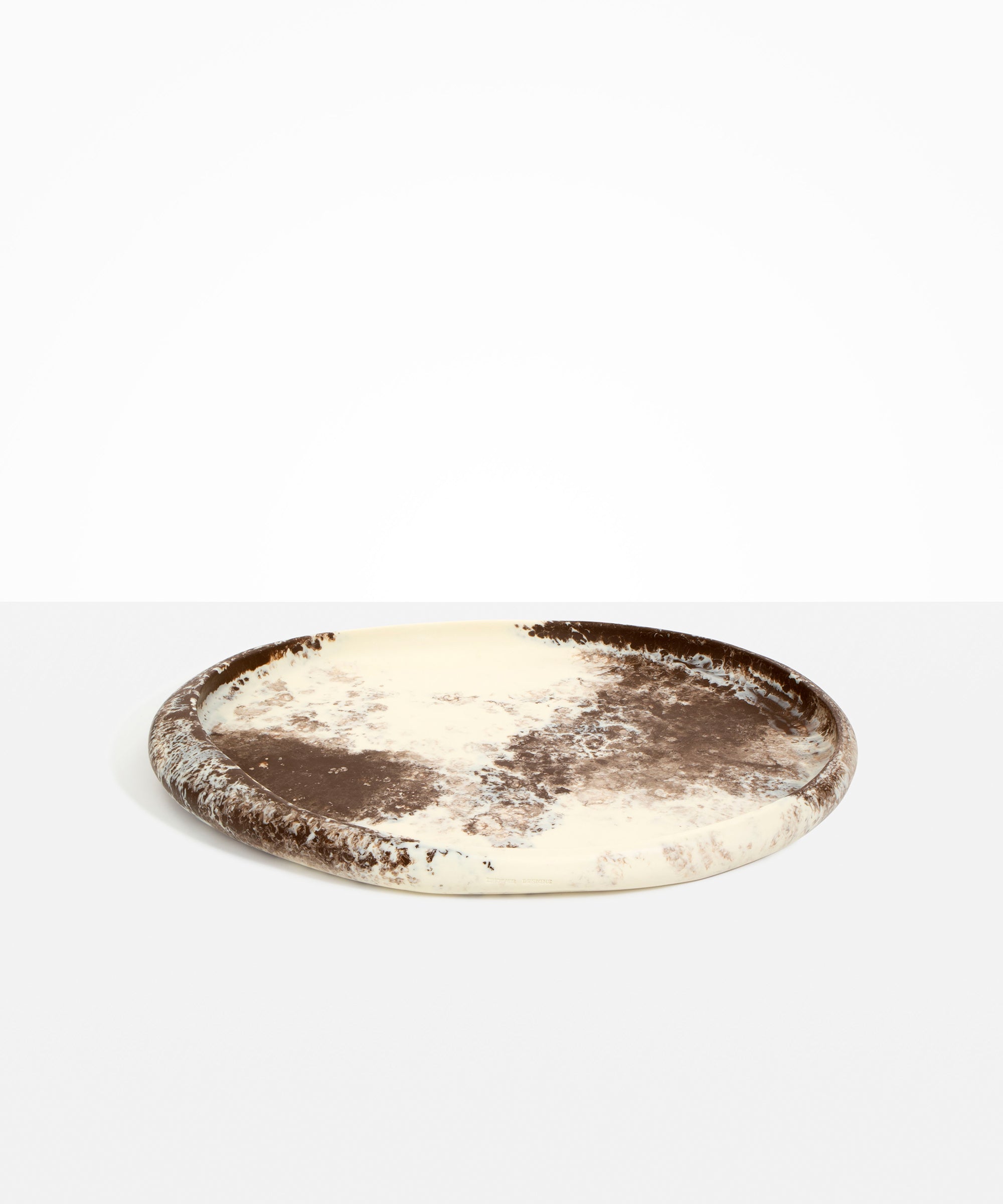 Dinosaur Designs Rock Tray in Cappuccino color resin