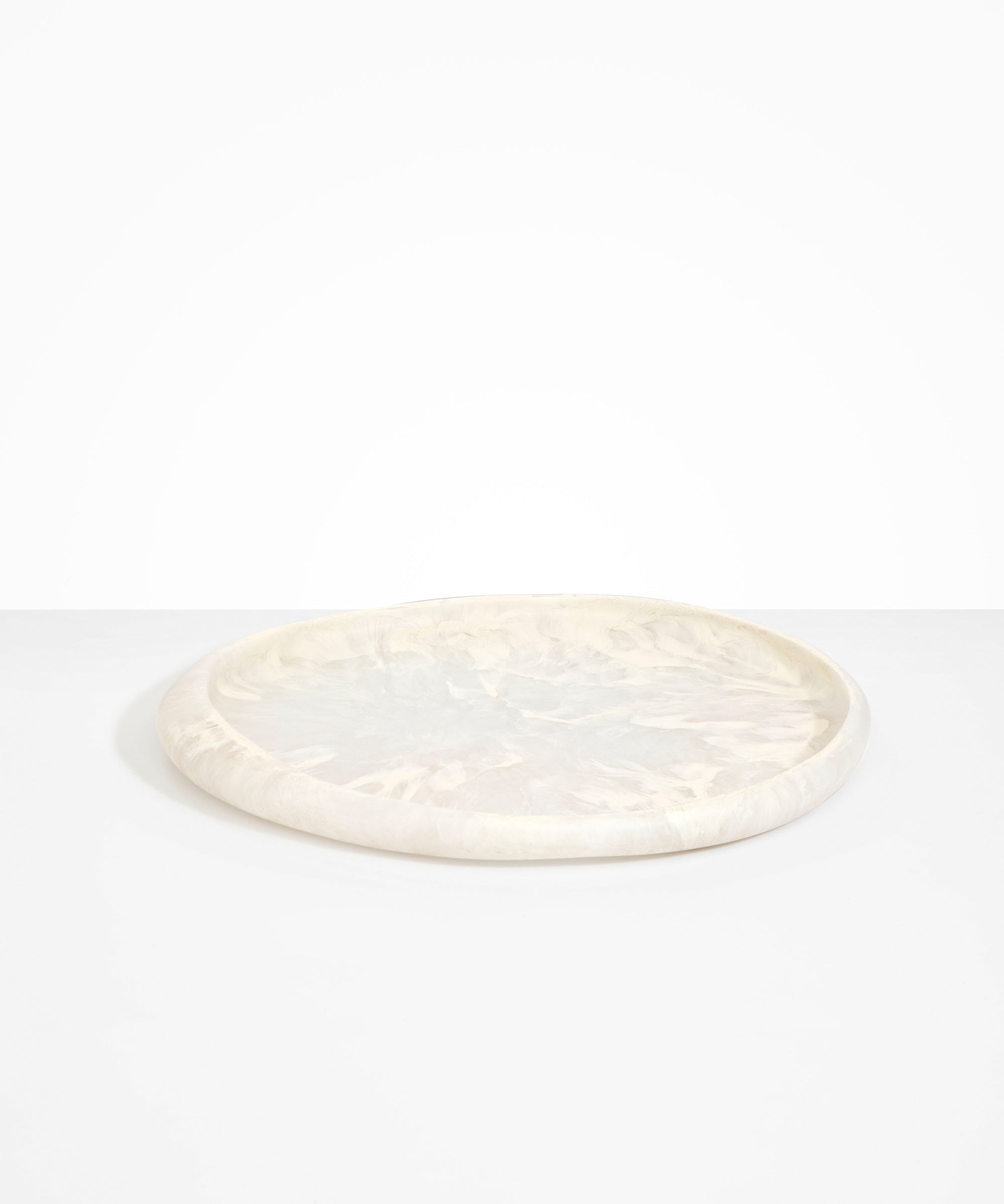 Dinosaur Designs Rock Tray in Chalk Swirl color resin