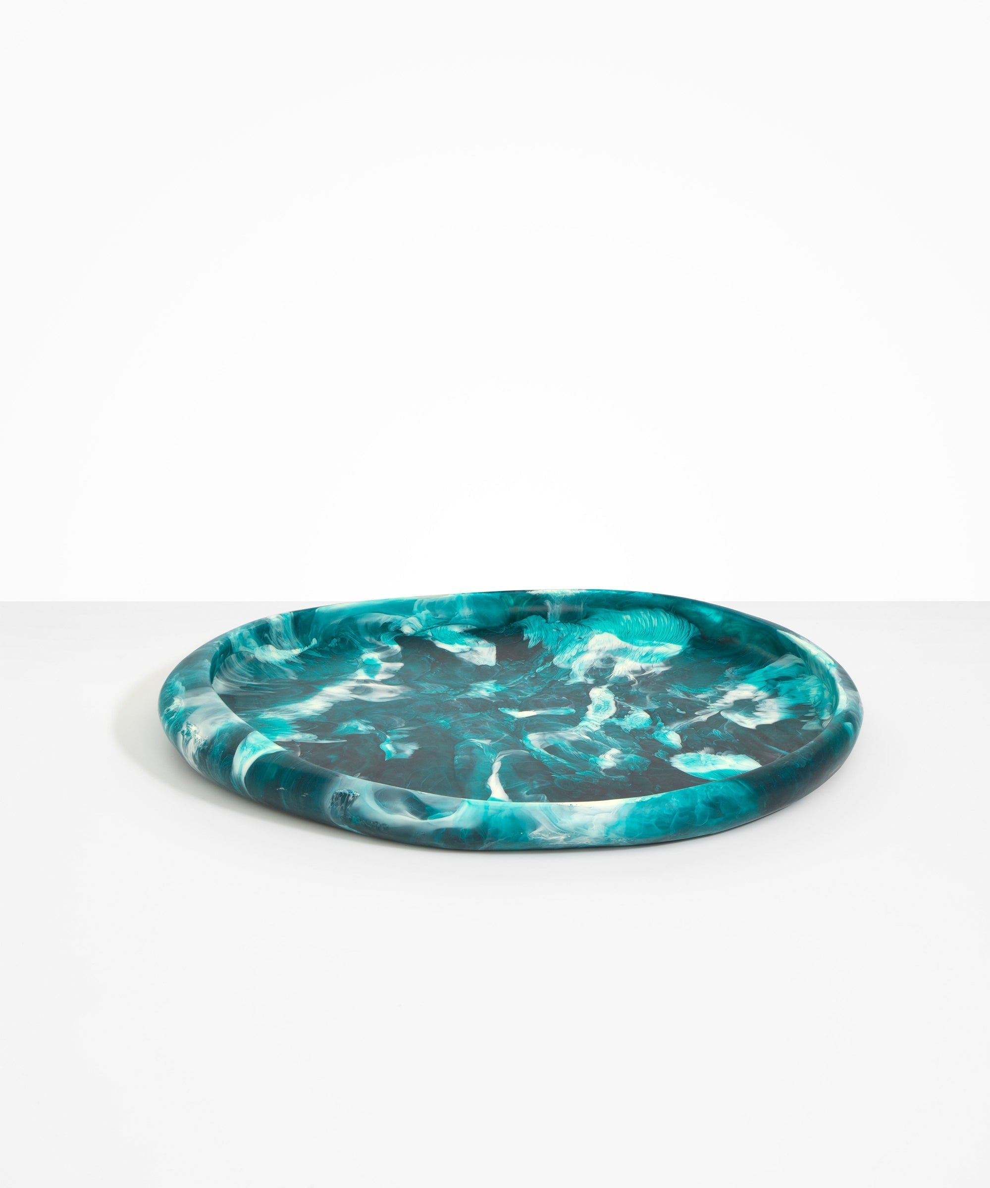 Dinosaur Designs Rock Tray in Lagoon Colour resin.