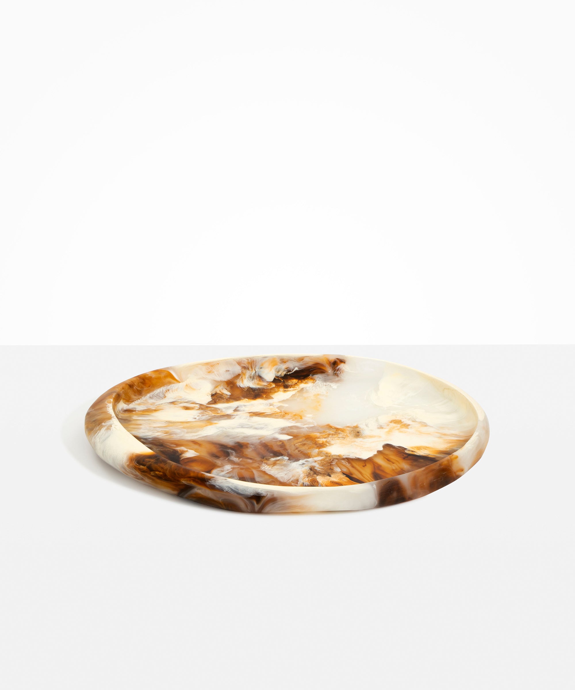 Dinosaur Designs Rock Tray in Light Horn color resin