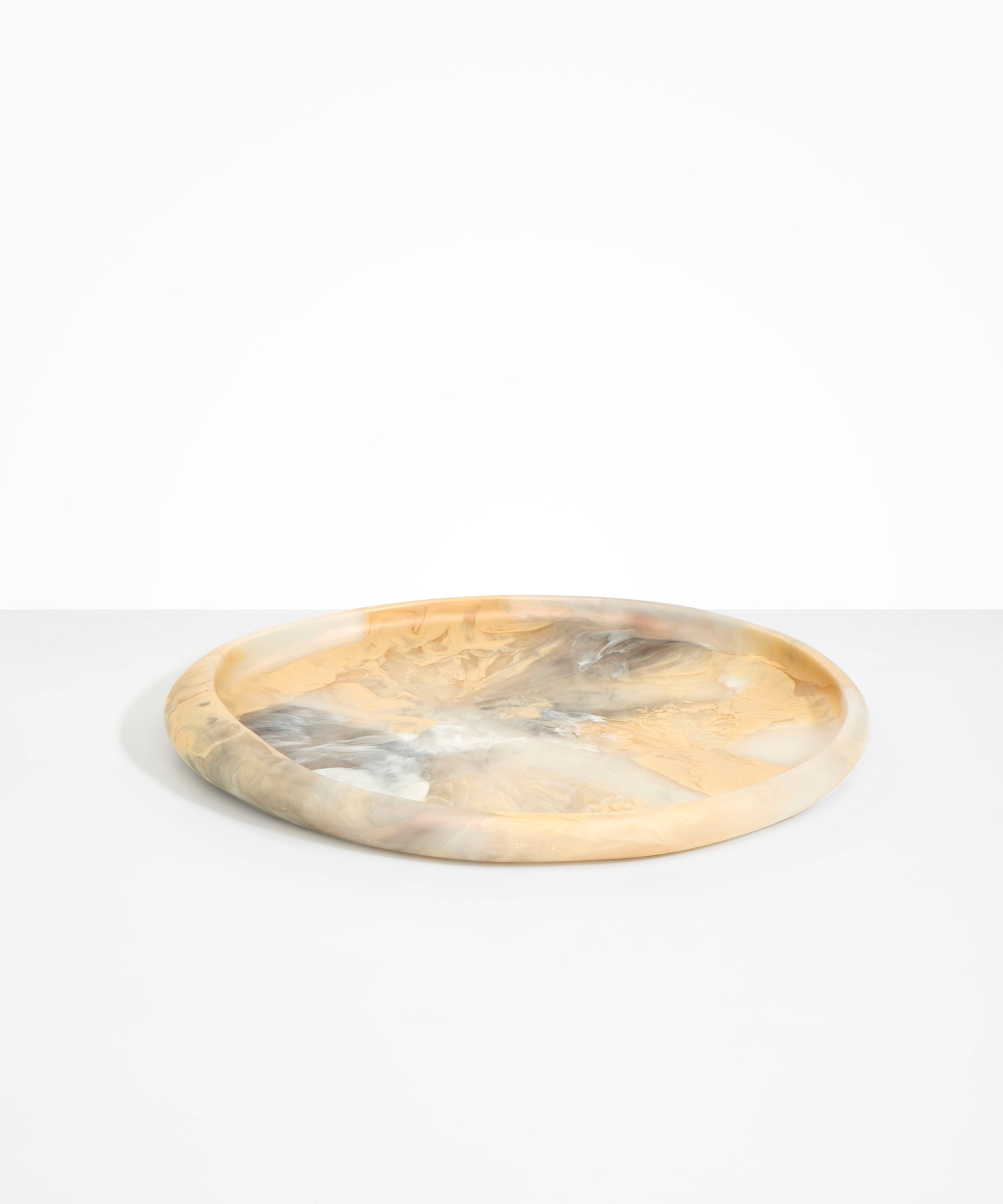 Dinosaur Designs Rock Tray in Sandy Pearl Colour resin