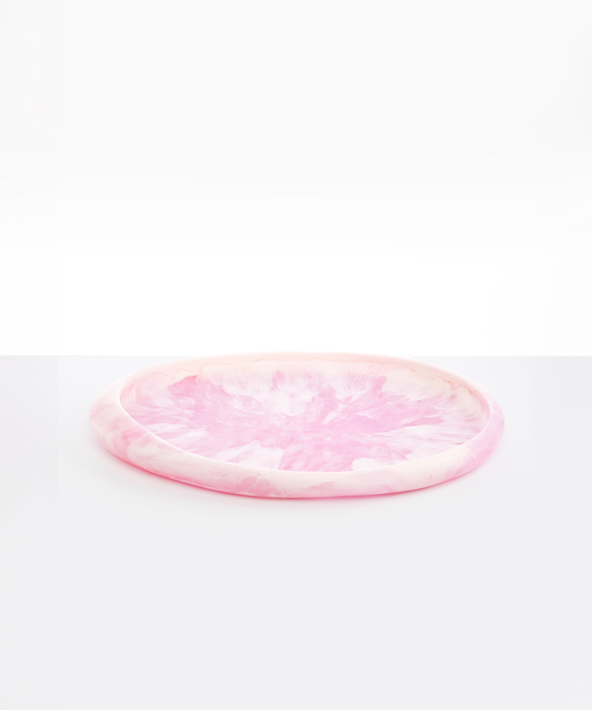 Dinosaur Designs Rock Tray in Shell Pink color resin