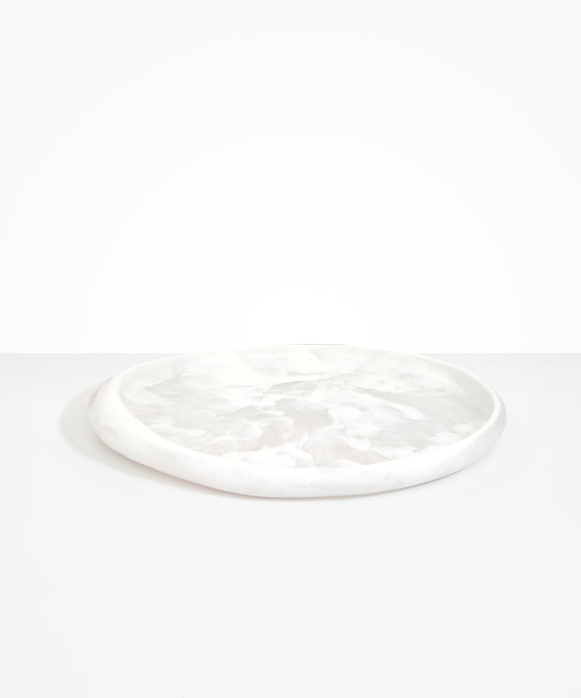 Dinosaur Designs Rock Tray in Snow Swirl color resin