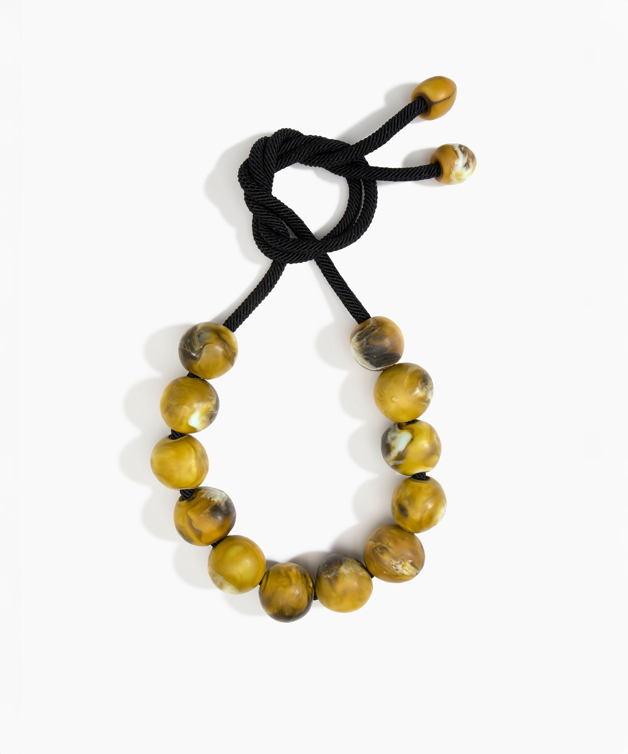 Dinosaur Designs Bold Ball Necklace in Malachite color resin