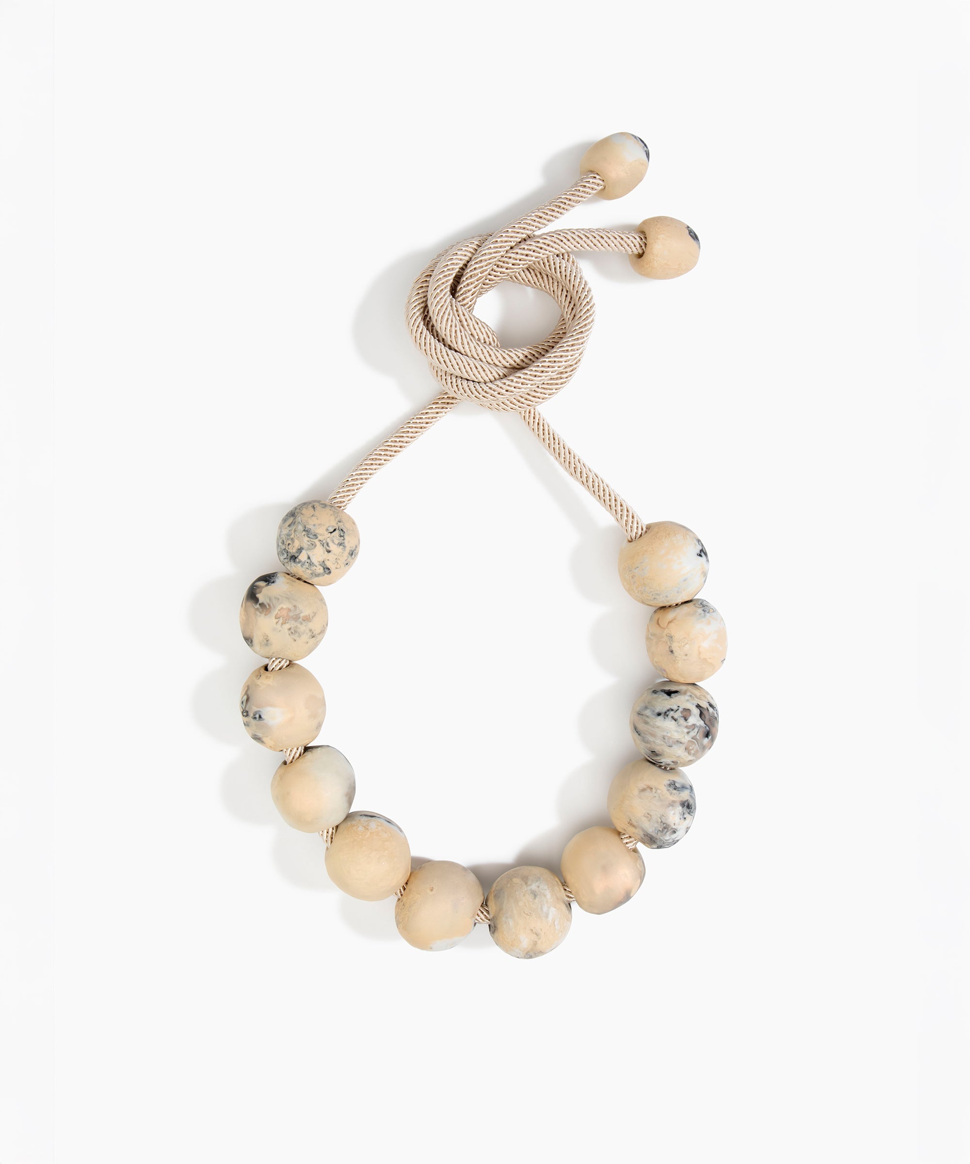 Dinosaur Designs Bold Ball Necklace in Sandy Pearl Colour resin.