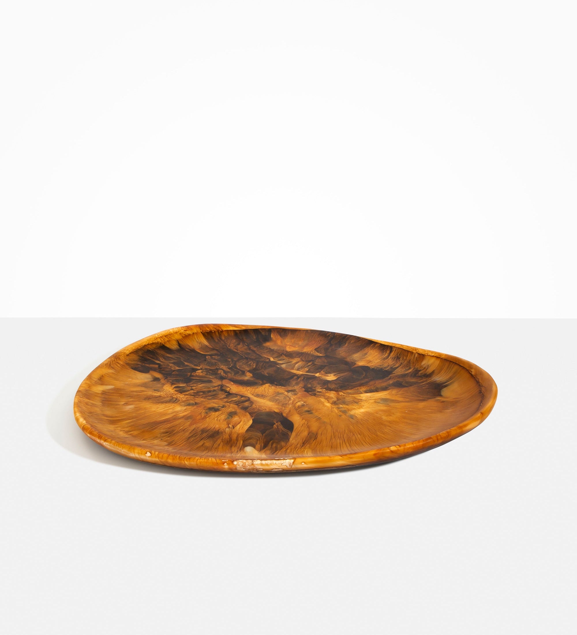 Dinosaur Designs Large Pebble Platter Serving Platters in Dark Horn color resin