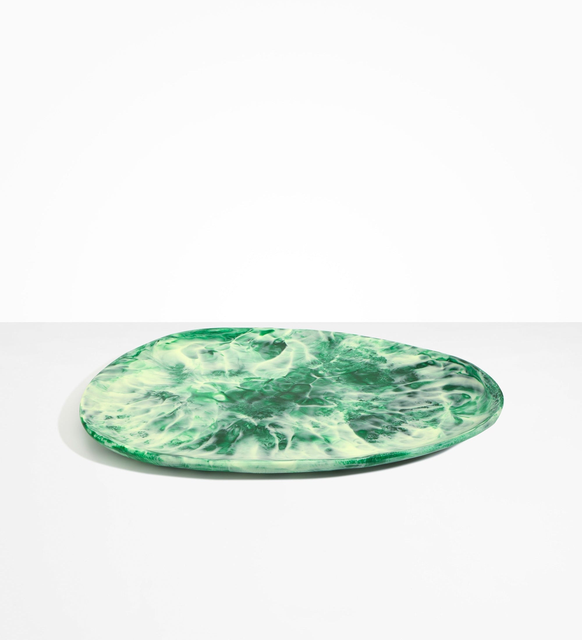 Dinosaur Designs Large Pebble Platter Serving Platters in Grass color resin