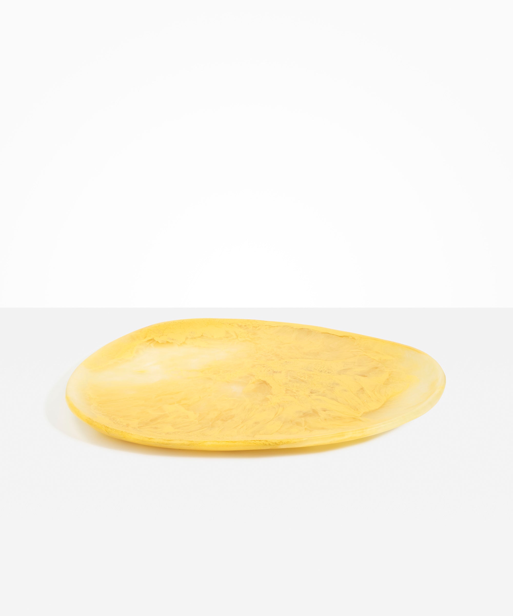 Dinosaur Designs Large Pebble Platter in Pollen Colour resin.