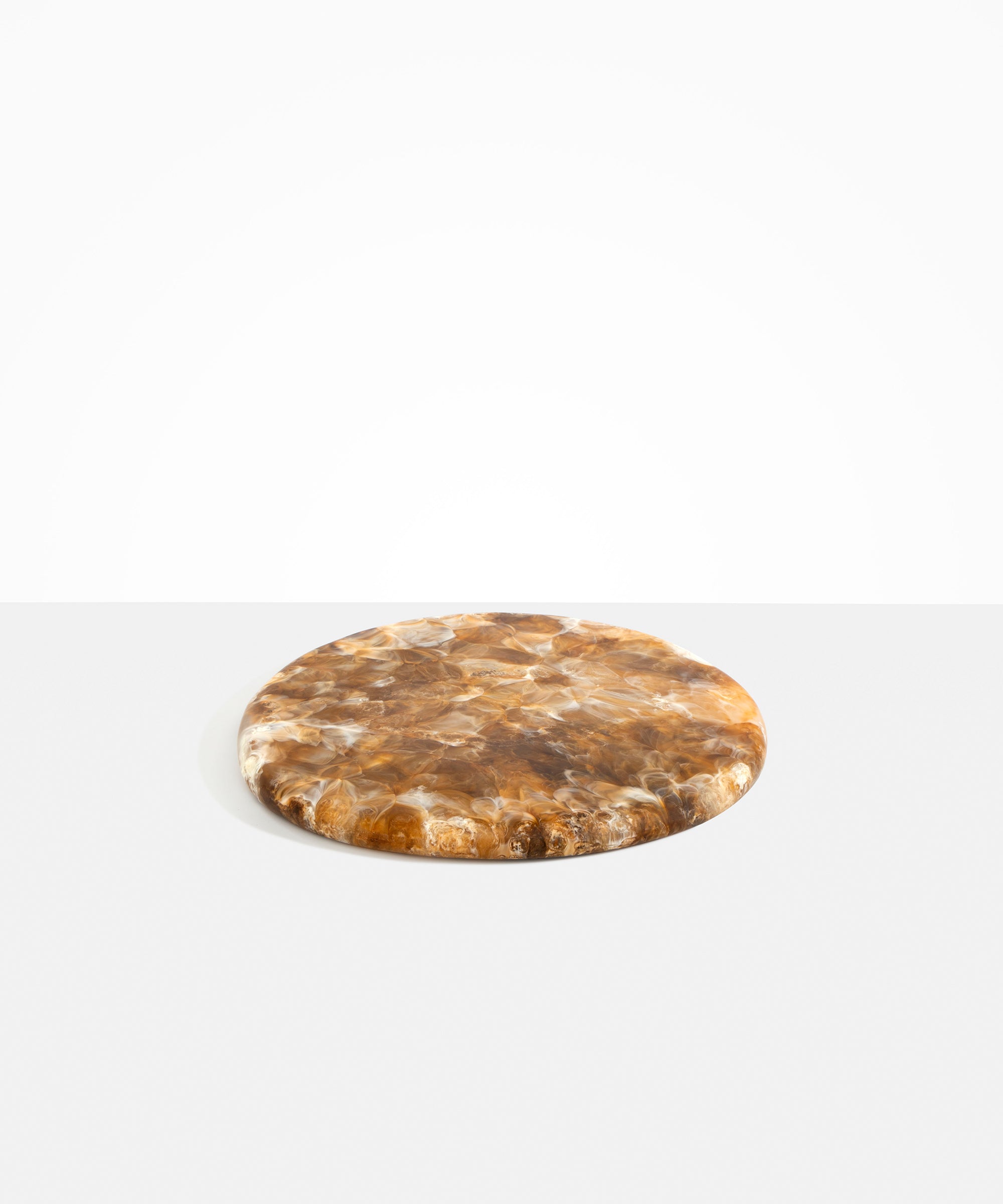 Dinosaur Designs Temple Cheese Platter in Light Horn Colour resin..