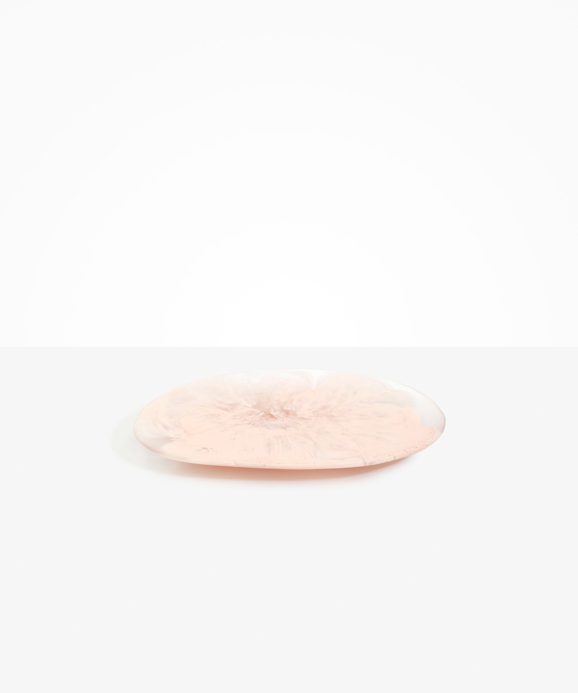 Dinosaur Designs Large Temple Platter in Rose Swirl color resin