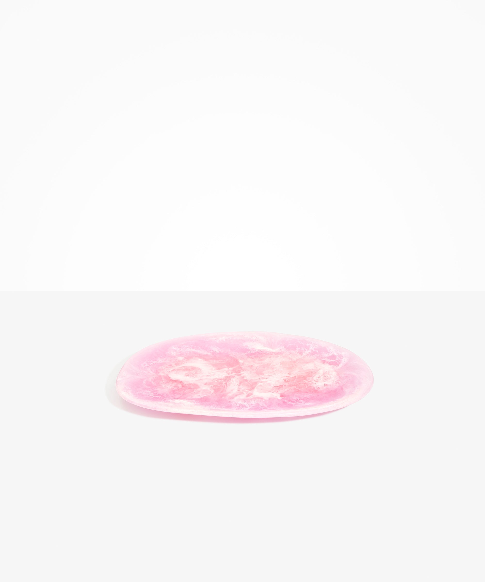 Dinosaur Designs Large Temple Platter in Shell Pink color resin