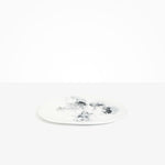 Dinosaur Designs Large Temple Platter in White Marble color resin